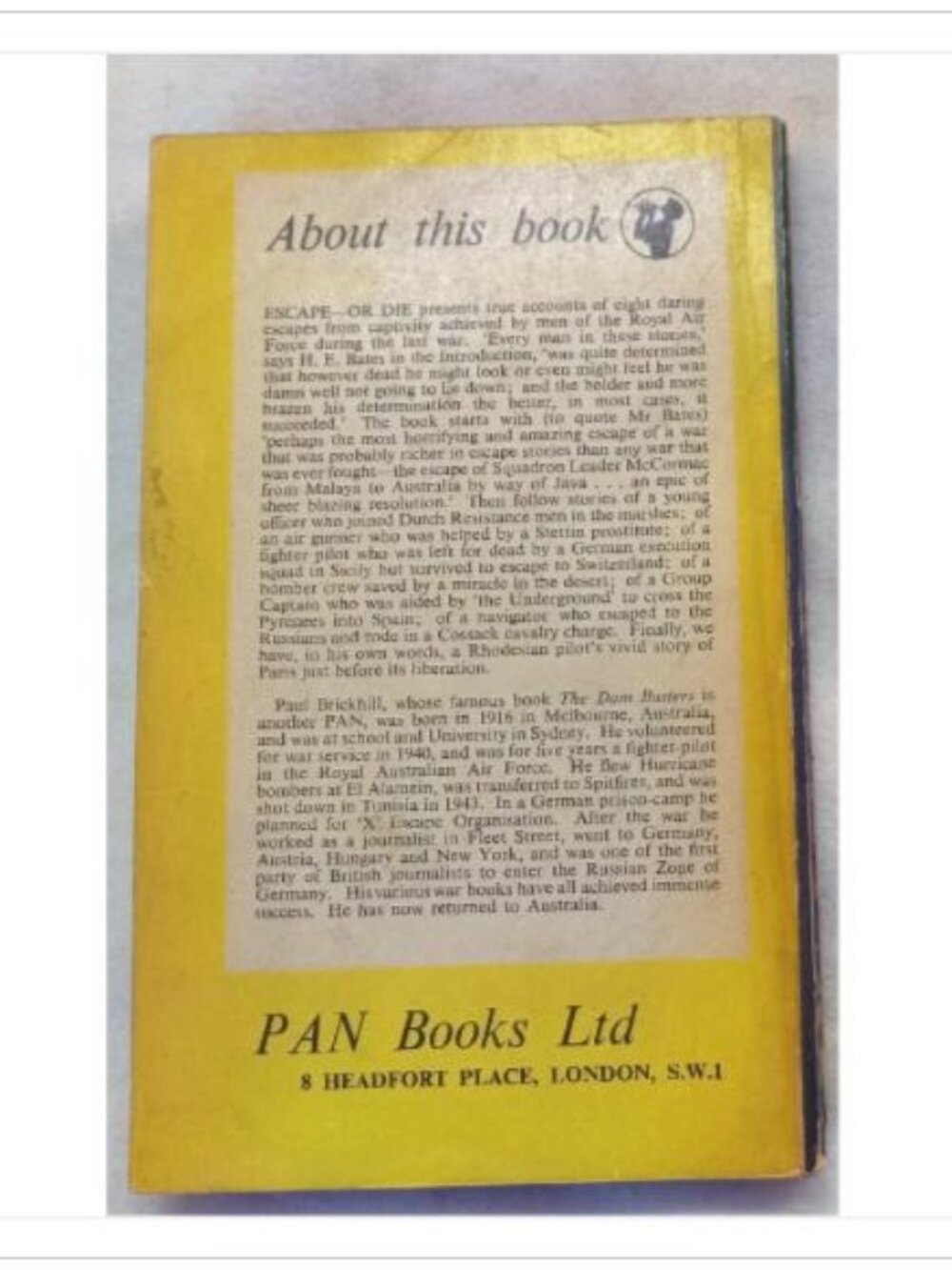 Escape - Or Die Authentic Stories of the R.A.F. Escaping Society Books 1972 PB